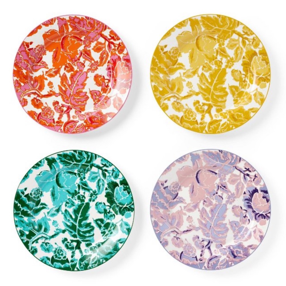 Diane Von Furstenberg DVF for Target Floral Toile 4pc Salad Plate Set